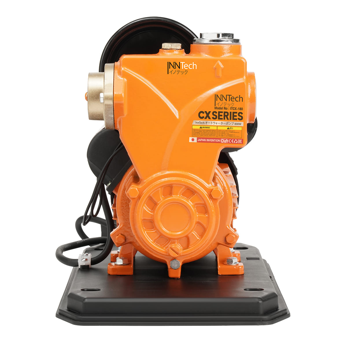 ปั๊มน้ำอัตโนมัติ INNTECH รุ่น ITCX-180 CX SERIES 800W ฝาครอบสีส้ม_6